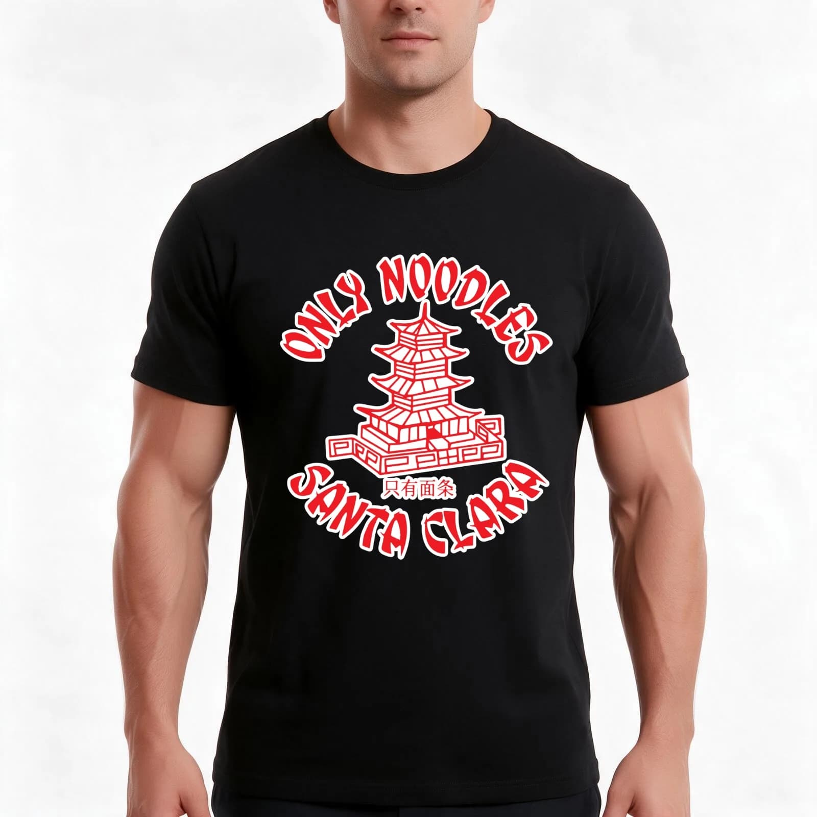 Only Noodles T-Shirt, Summer Casual Cotton Tee, Oversized Streetwear Tops, Vintage Graphic Print, Loose Fit Short Sleeve