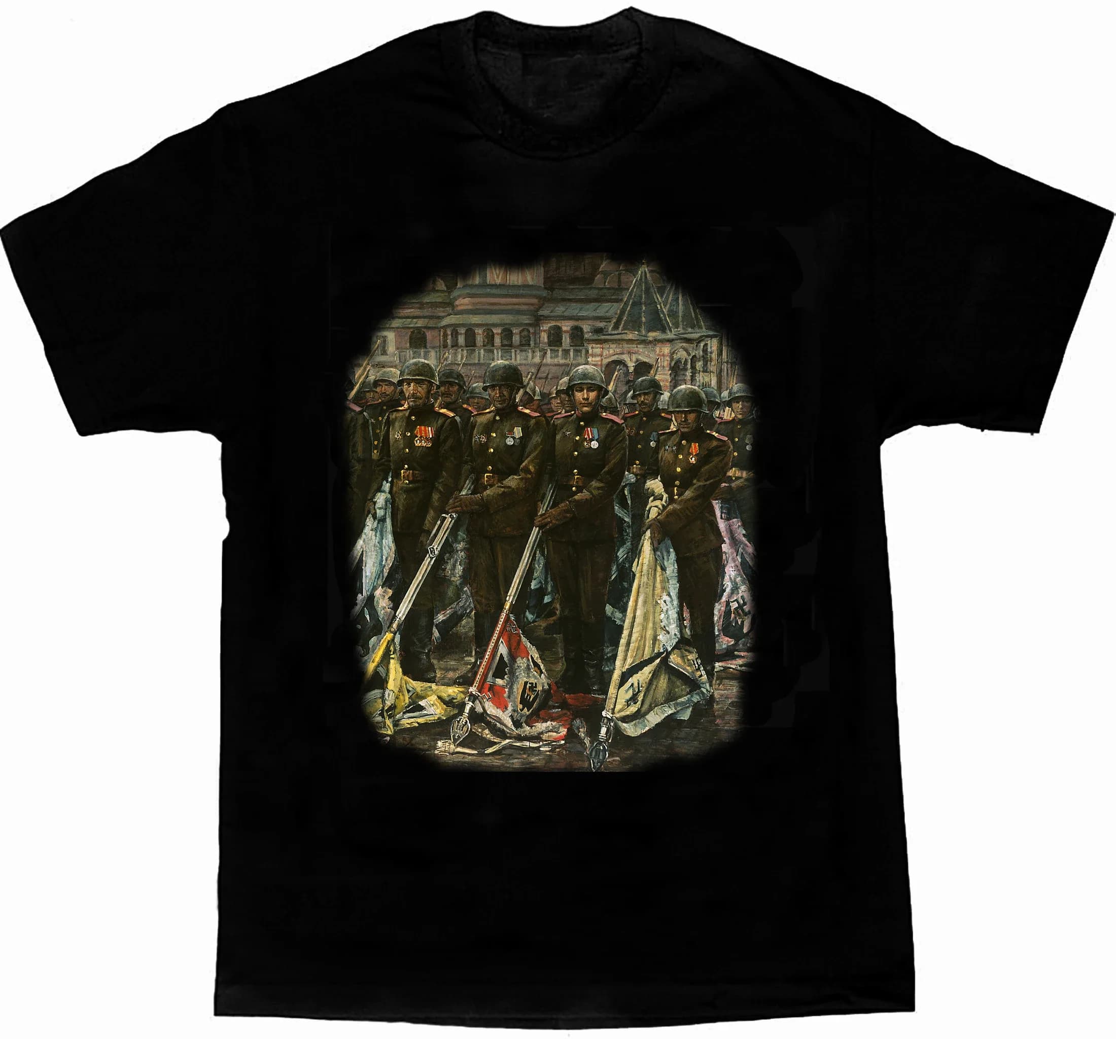 The Great Victory Soviet Red Army Drawing Work Printed T-Shirt. Summer Cotton O-Neck Short Sleeve Mens T Shirt New S-3XL
