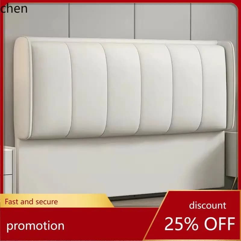 HT Fabric Bed Headboard Soft Cover Master Bedroom Large  Double Bed Leather  Headboard Floor Bed Headrest New