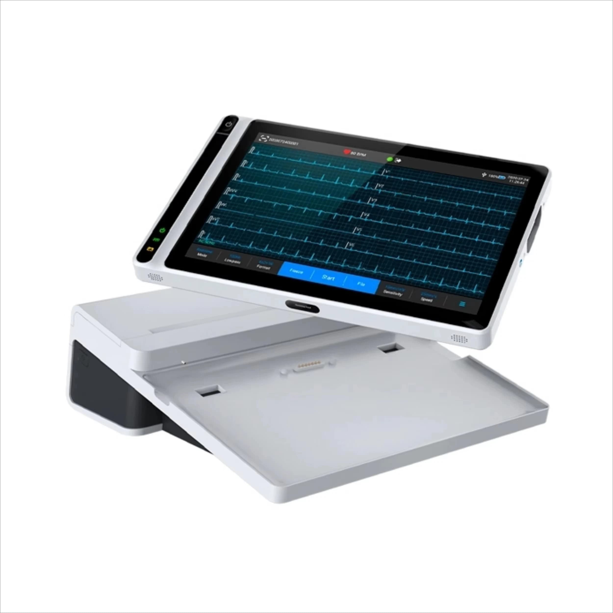 Portable Ecg Machine With Touch Screen Medical Electrocardiogram 3 Channel 12 Lead Portable ECG Machine