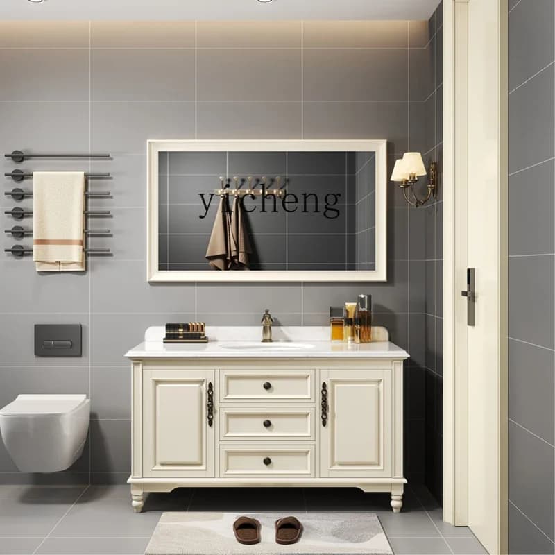 BB  bathroom oak bathroom cabinet combination floor-to-ceiling hand wash basin pool solid wood washbasin basin