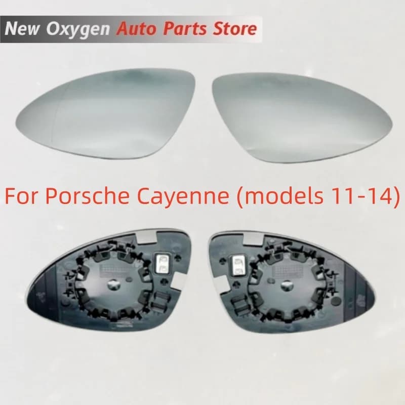 For Porsche Cayenne (models 11-14) Rearview mirror and side mirror lenses Anti-reflection mirror glass heating function