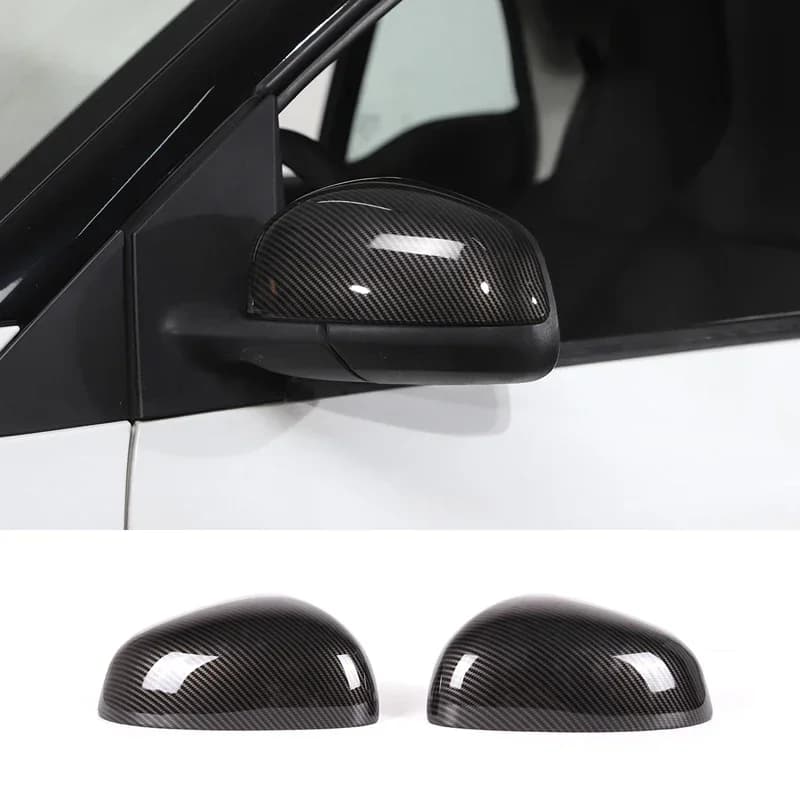 For 2009-2021Mercedes Smart 451 453 Fortwo Forfour ABS Carbon Fiber Car Rearview Mirror Decorative Cover Sticker Auto Parts