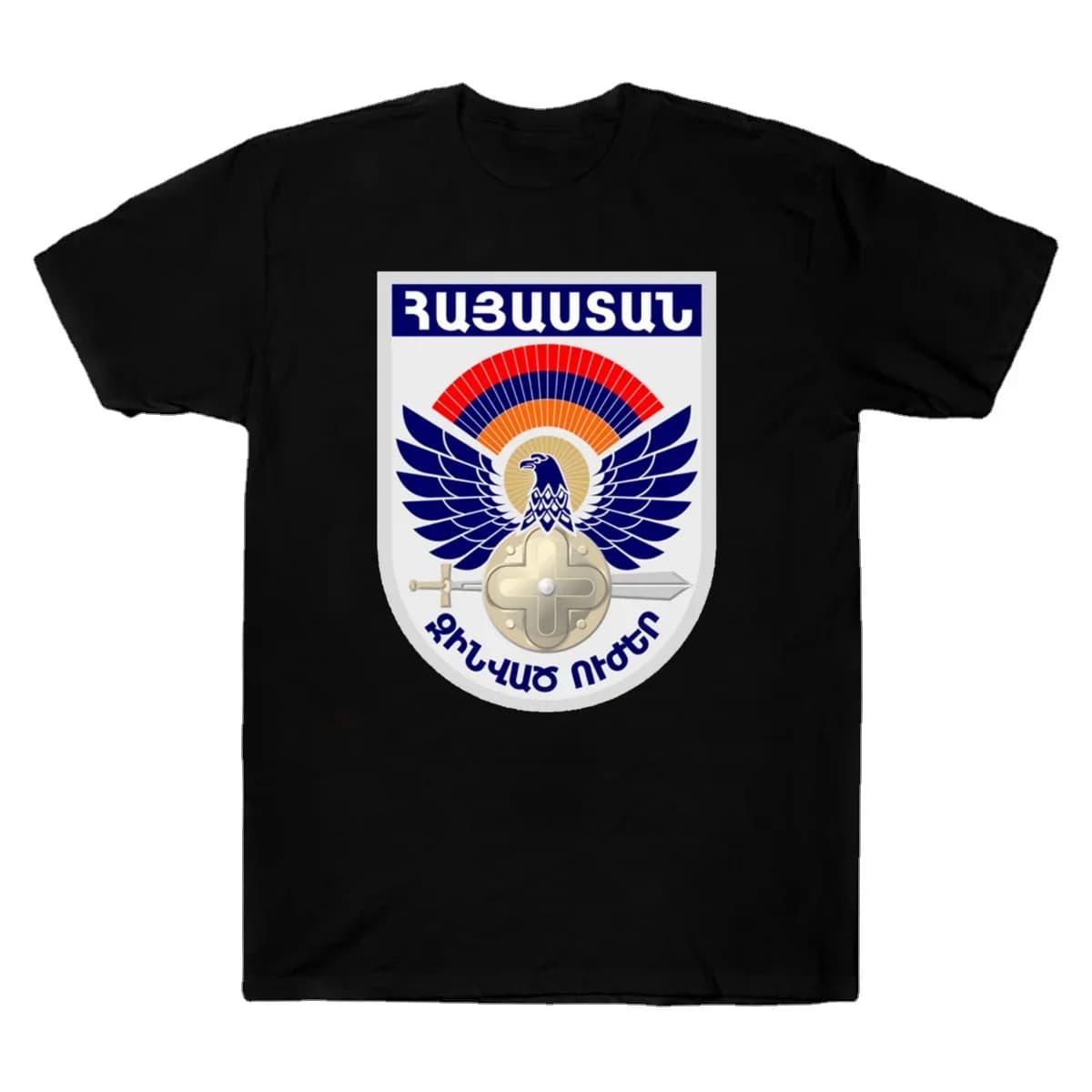 Armed Forces of Armenia Armenian Army Seal T-Shirt. Summer Cotton Short Sleeve O-Neck Men's T Shirt New S-3XL