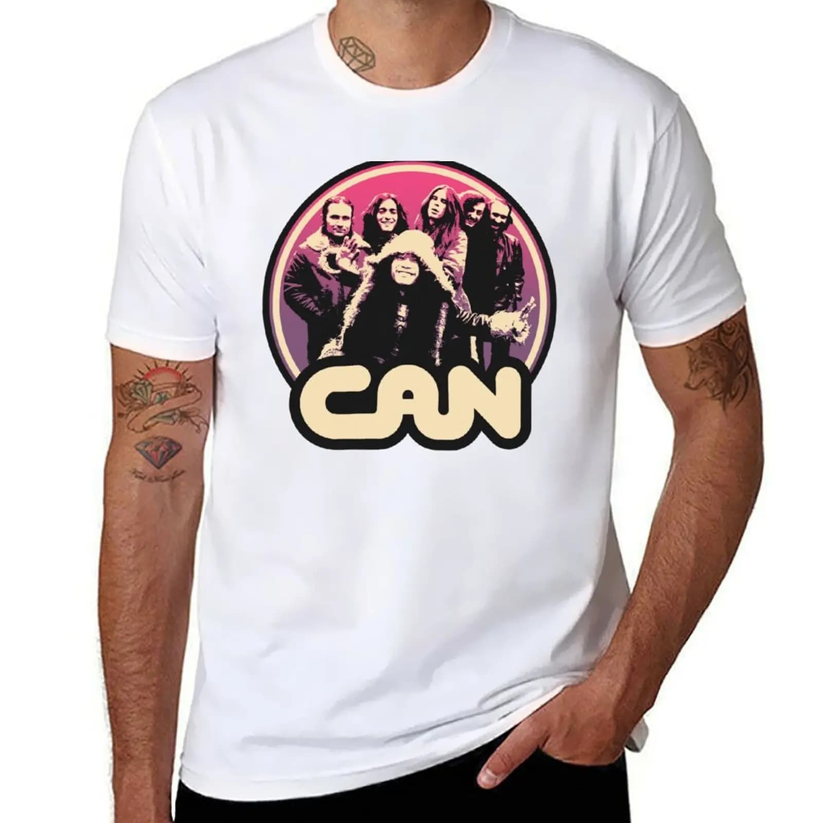Can Krautrock Band T-Shirt man graphic t shirt t shirts for man cotton soft T-Shirt