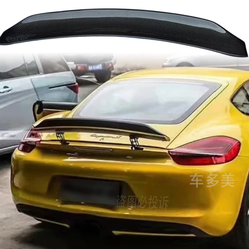 For Porsche 981 Cayman 2012-2016 High quality carbon fiber/FRP trunk spoiler shoe lip wing splitter body kit (hardtop only)
