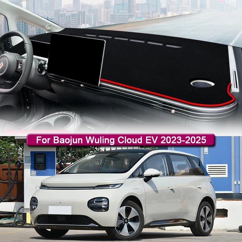 Car Styling For Baojun Wuling Cloud EV 2023-2025 Car Dashboard Protective Mat Shade Cushion Pad Rose Carpet Mat Cover Accessory