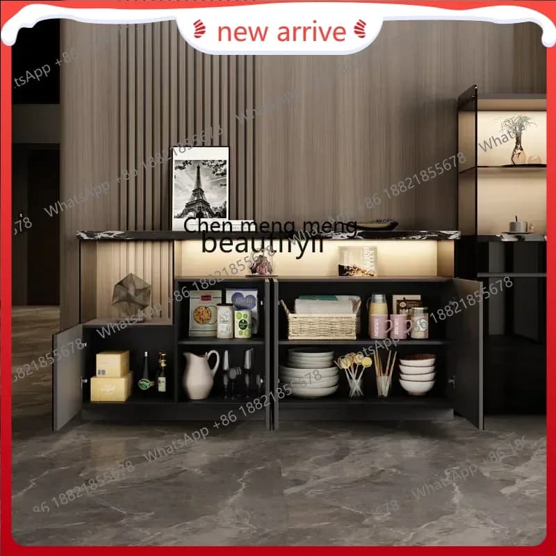 SS new styleItalian solid wood dining side integrated storage living room wall tea cabinet low cabinetss 7486 ss 7486