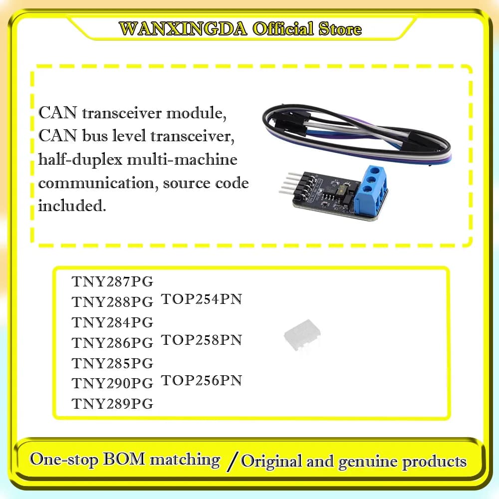 TNY284PG TNY 285 PG 286 287 288 289 290 TOP258PN  TOP256PN CAN transceiver module: CAN bus level transmission and reception