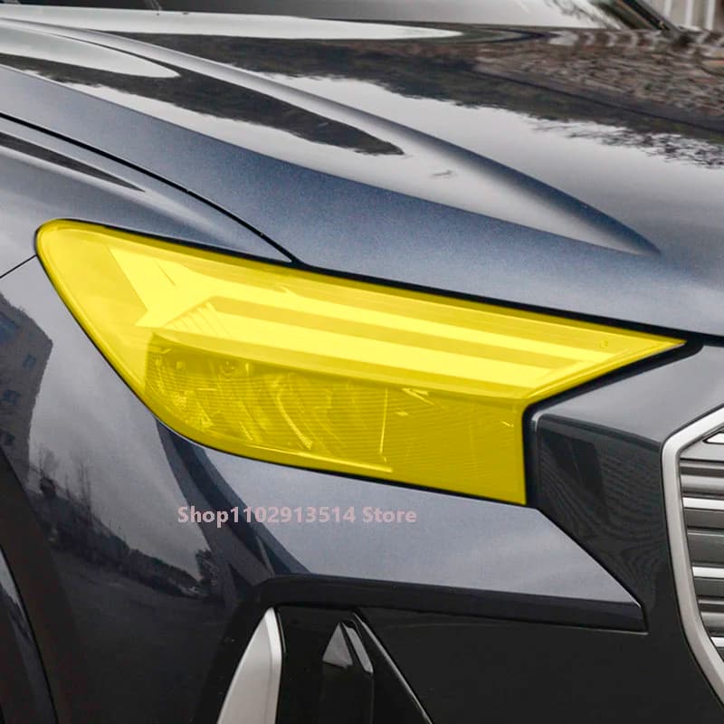 Anti-Scratch Stone Chip Protection Film For Audi Q4 E-tron 2021-2023 Car Headlights PPF Clear Anti Scratch Vinyl Kit