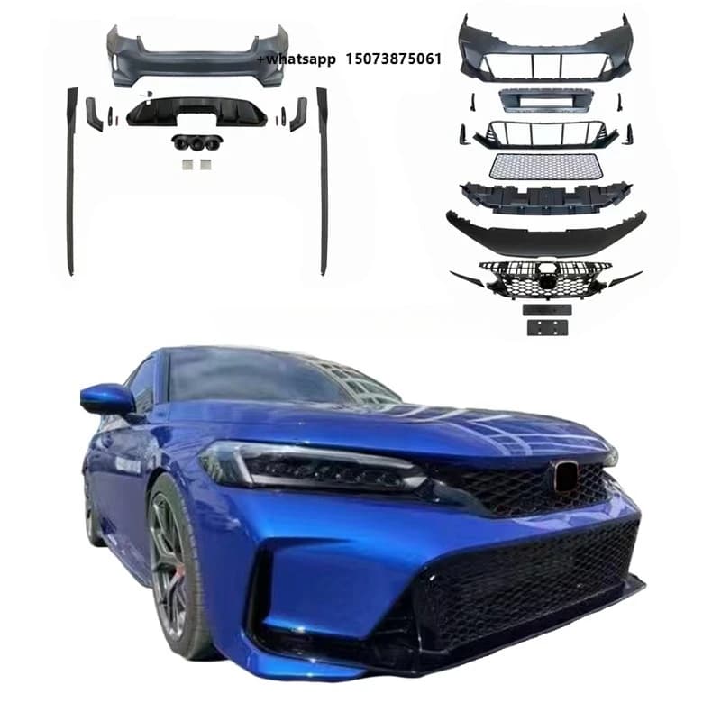High Quality TYPE-R Body Kit Bumper for  2021+ Old Upgraded Car Bumper Grille