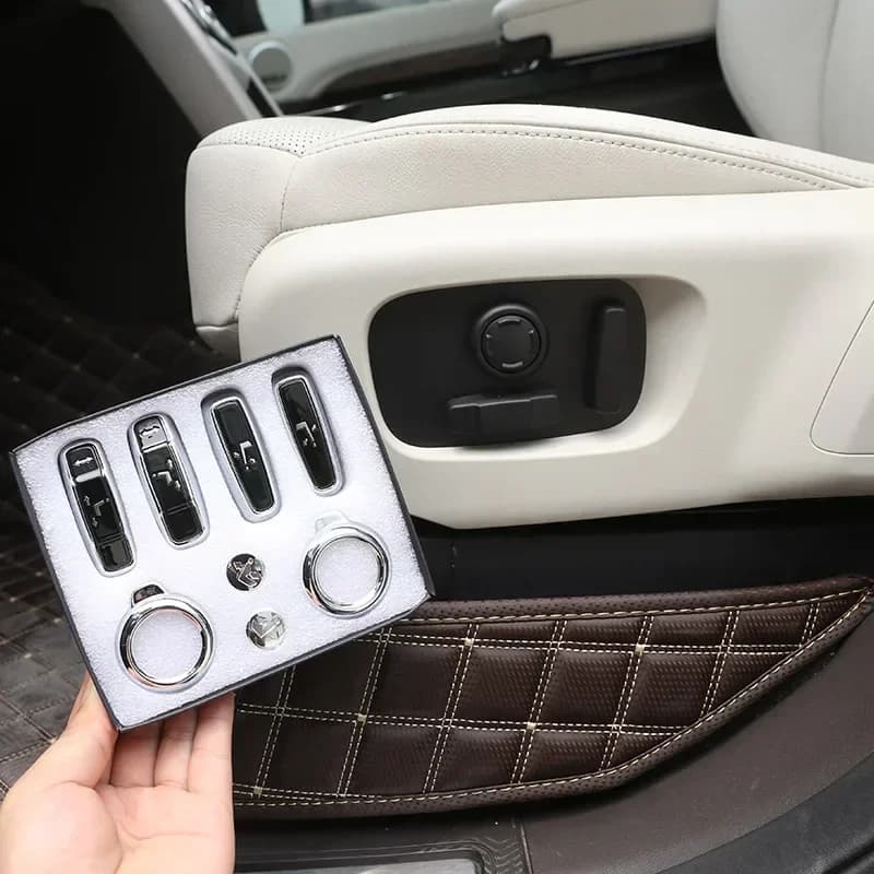 For Land Rover Range Rover Sport Evoque Discovery Sport Discovery 5 Car Seat Adjustment Button Cover Trim Sticker Car Accessory