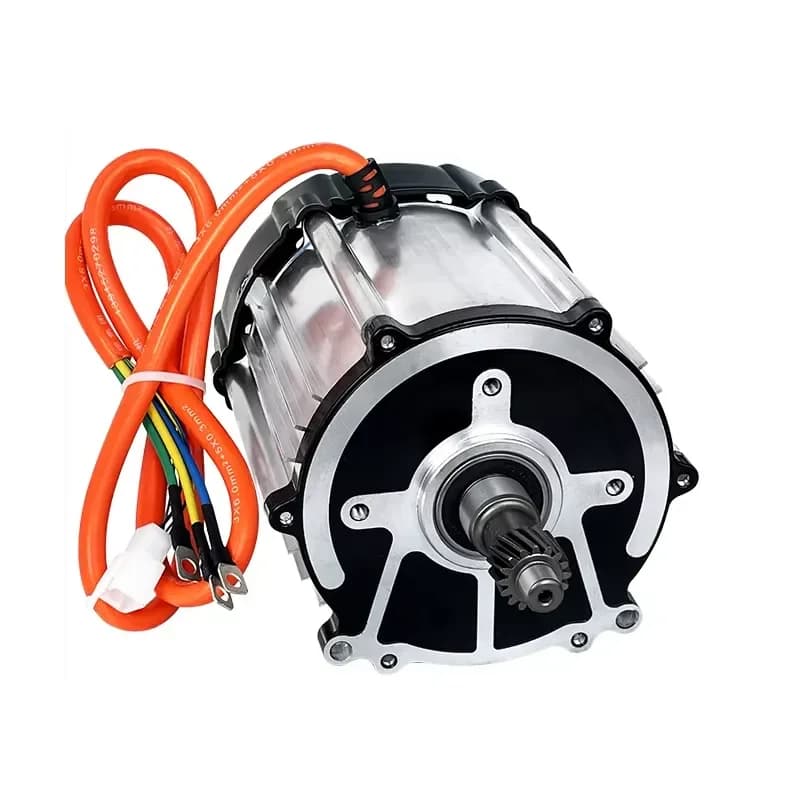 High Speed 1200W Brushless DC Motor 48V 60V 72V 3200RPM Electric Bike Engine with 16 Tooth Output Shaft for Scooter