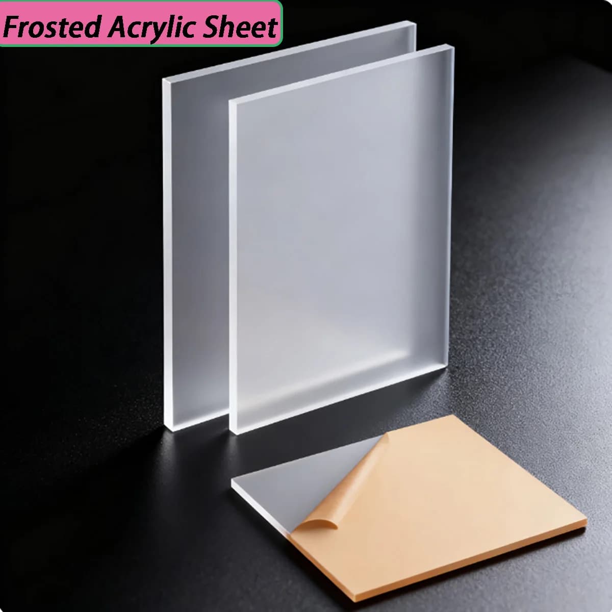 1pcs Thickness=2/3/5/8/10mm Frosted Acrylic Sheet Semi-Transparent Partition Board Custom Cut-Single Sided Frosted
