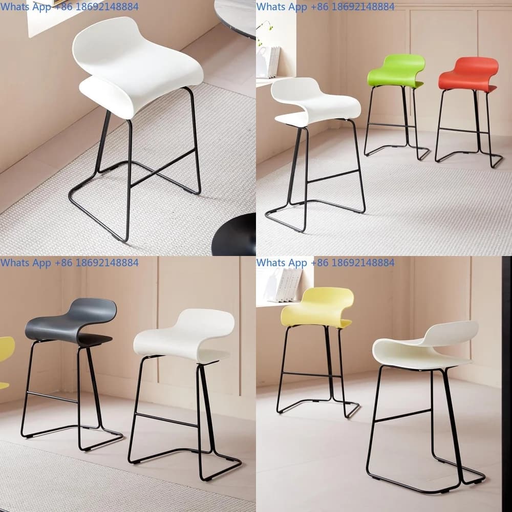 Bar Stools for Home Use Modern Simple Metal High Stool Coffee Shop Pub Counter Stool  Front Desk