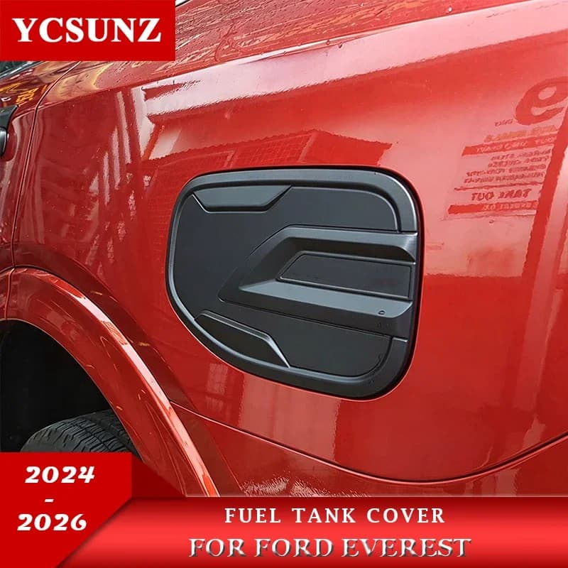 ABS Matte Black Fuel Tank Cover For Ford Everest 2023 2024 2025 2026 Car Accessories YCSUNZ