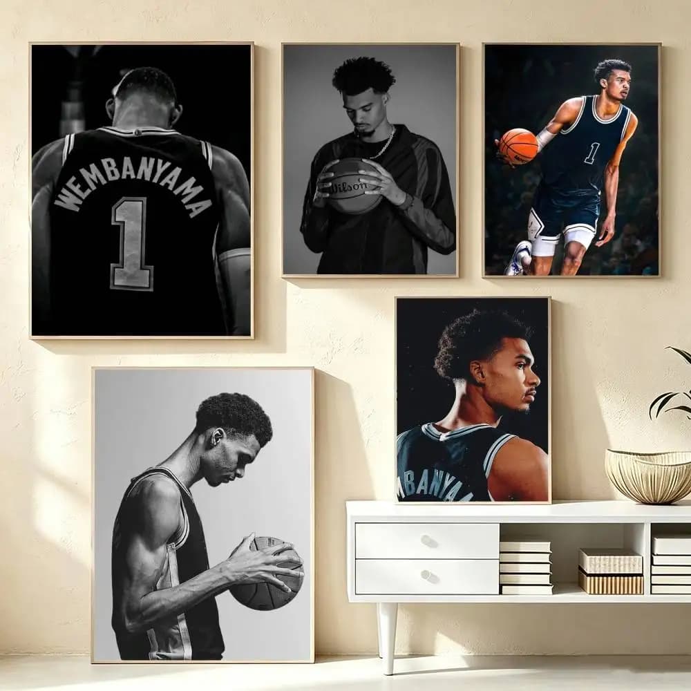 SPORT V-Victor W-Wembanyama VW Poster High Quality Dorm Living Room Aesthetic Wall Decoration Painting Stickers Gift