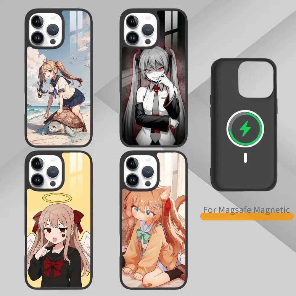 E-Evil Neuro Phone Case For iPhone 14,16,15,13,17,12,Plus,Pro,Max Magnetic For Magsafe Frosted Cover