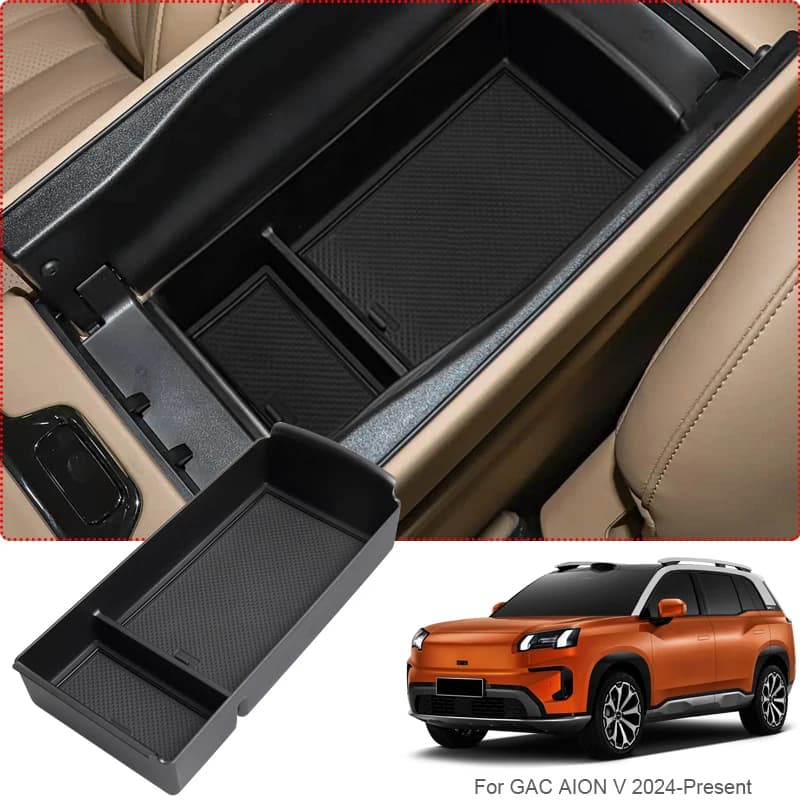 Car Armrest Box Storage For GAC AION V 2024-2026 ABS Under Center Console Organizer Tray Interior Storage Box Tidying Accessory