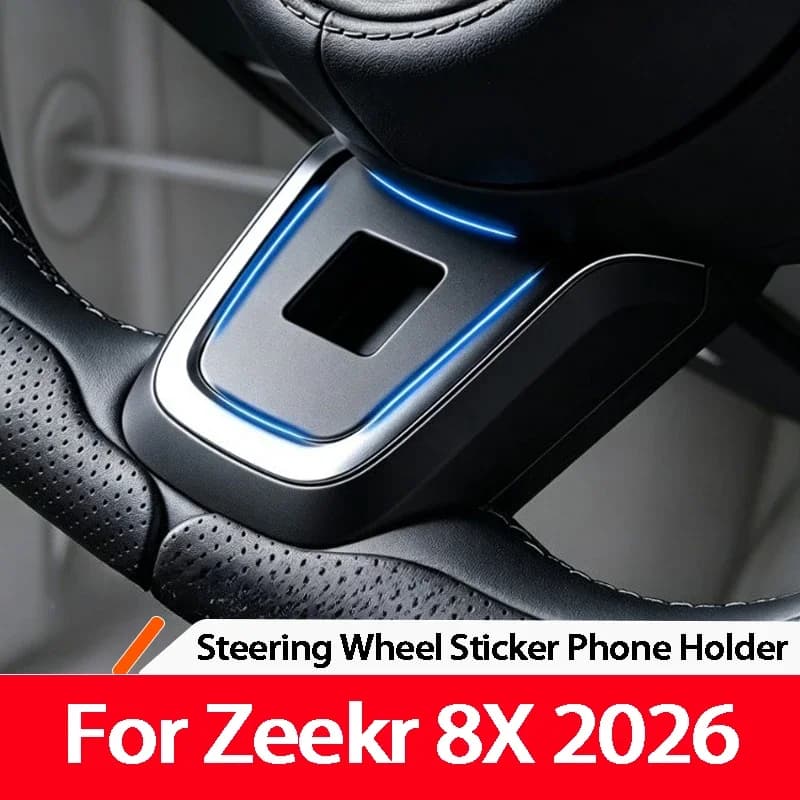 For Zeekr 8X 2026 Silicone Steering Wheel Smart Sticker Bracket Silicone Shortcut Key Interior Accessories