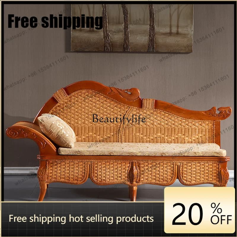 Customization*Bedroom rattan concubine chair beauty couch lazy sofa chair modern about small apartment