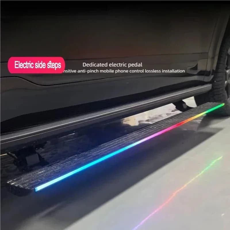 ThrustWorks 2025-2026 Motor Running Boards Automatic Telescoping Side Step Pedal Door Switch AntiSlip