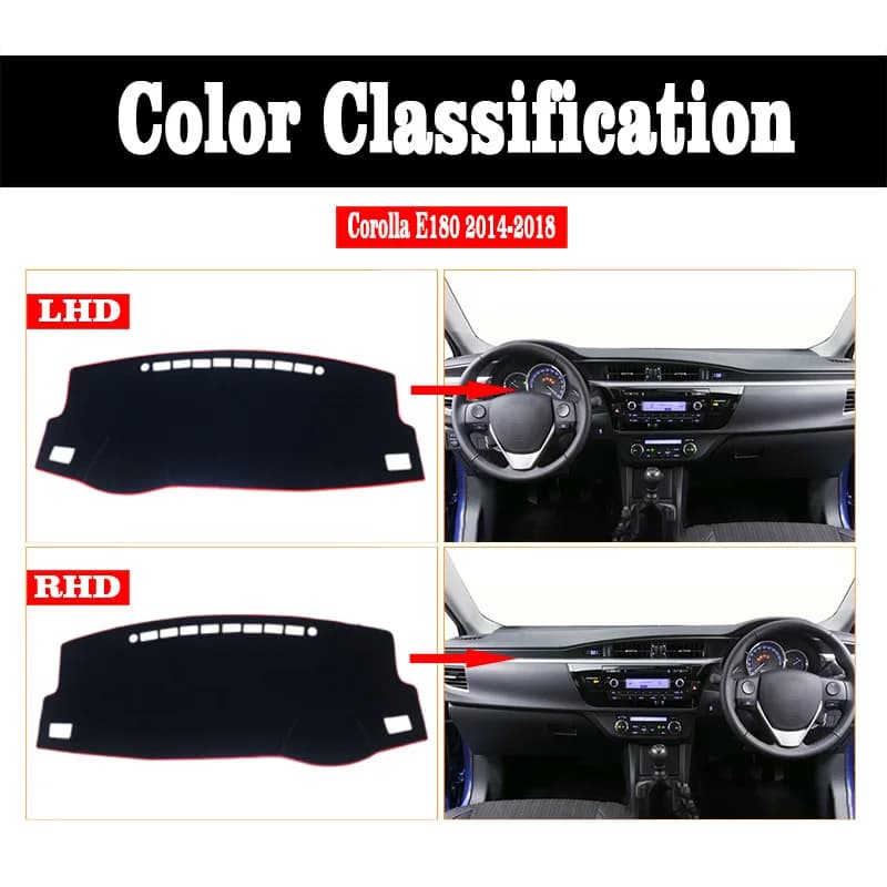 For Toyota Corolla E140 E150 E160 E170 E180 E210 2006~2026 Car Dashboard Sunshade Cover Anti-UV Anti-Dirt Carpet Mat Accessories
