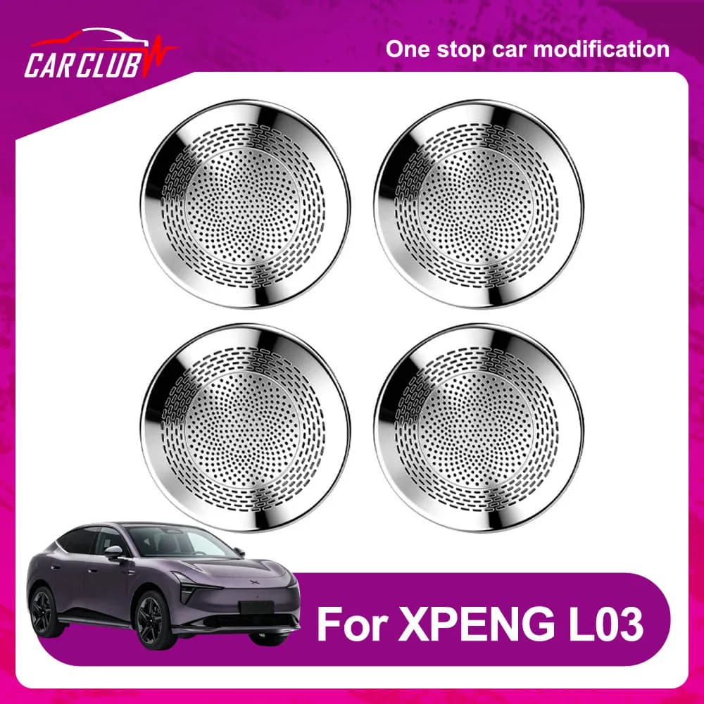 4 Pcs Roof Horn Protective Cover For XPENG MONA L03 2026 Stainless Steel Automotive Parts Ceiling Sound Protection Cover