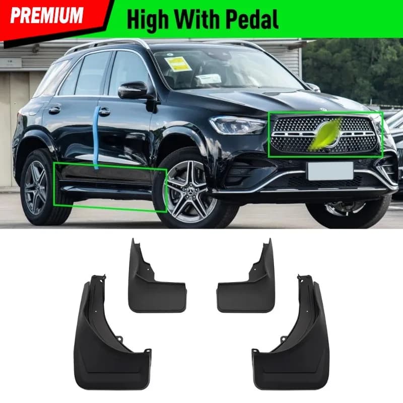 Mud Flaps Set For Mercedes Benz GLE Class W167 V167 2019 2020 2021 2022 2023 2024 Splash Guards Mudguards Fender Mudflaps