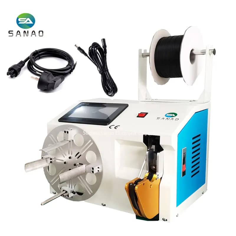Semi-automatic Cable Coiling Rolling Machine Wire Winding and Tying Machine