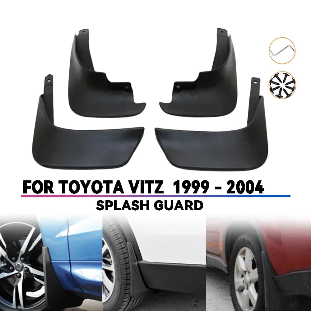 For Toyota Vitz 1999 - 2004 Car Splash Guard Trim Abs Matte Black Plastic Car Accessories Exterior Decorate