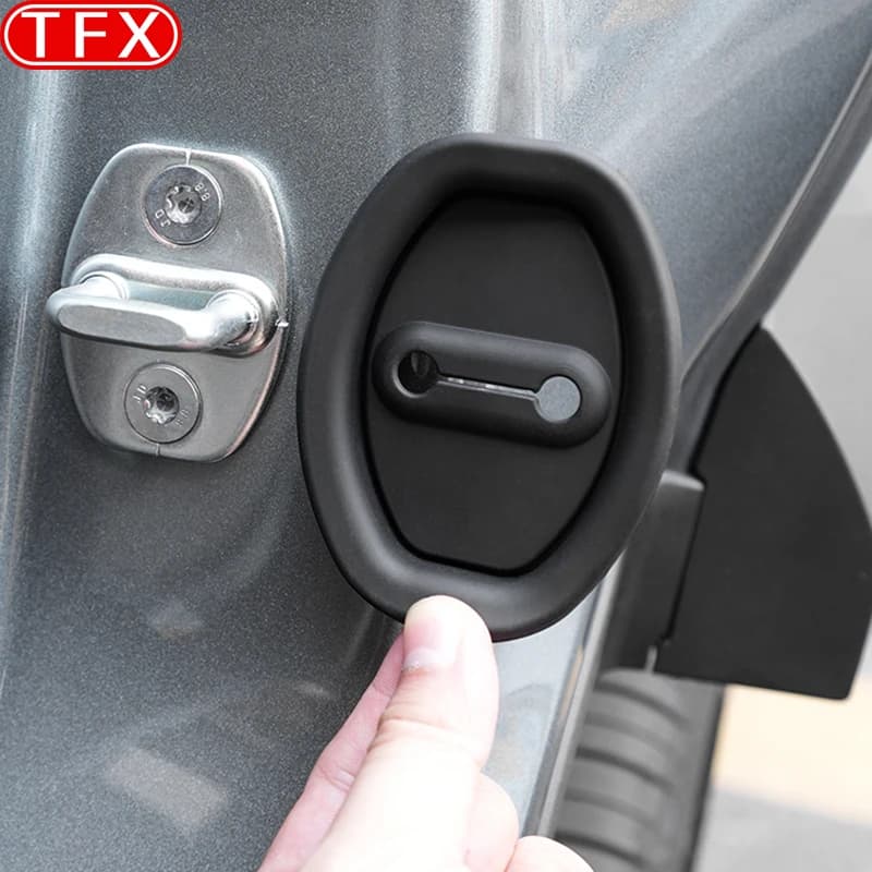 For BYD Leopard Titanium 3 2025 Car Door Lock Silicone Buffer Rubber Shock-absorbing & Soundproof Protective Cover Accessories