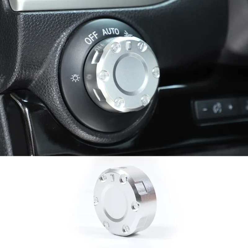 Aluminum Alloy  Dashboard Headlight Switch Knob Cover For 2016-2023 Nissan Titan（Mecha）Car Interior  Accessories