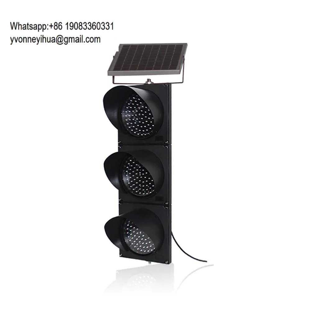 Africa Country Wireless LED Solar Powered Traffic Signal Light With Solar Panel