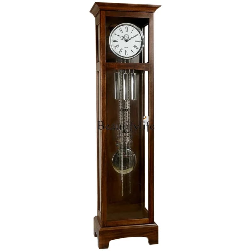 Z.European floor clock living room modern simple American mechanical light luxury floor clock
