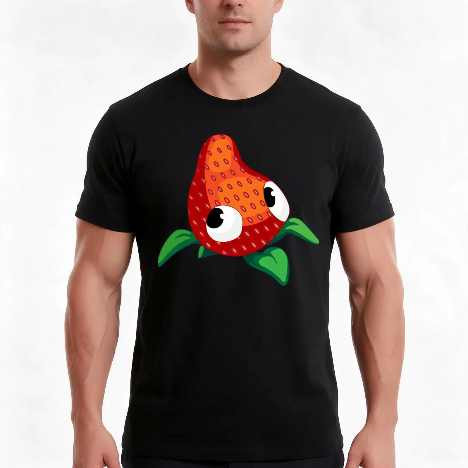 bugsnax strabby T-Shirt, Summer Casual Cotton Tee, Oversized Streetwear Tops, Vintage Graphic Print, Loose Fit Short Sleeve