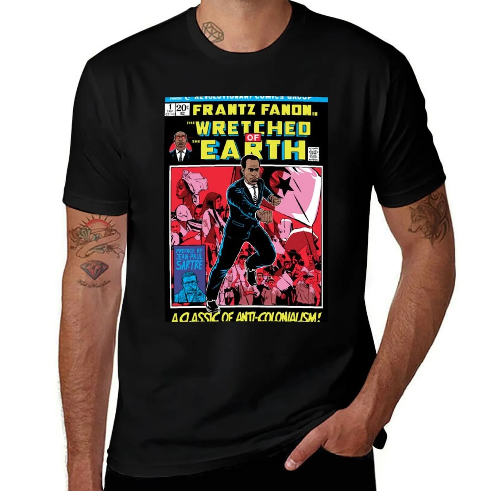 Frantz Fanon In The Wretched of The Earth T-Shirt Work Wear Simple Tee Shirt T-Shirt