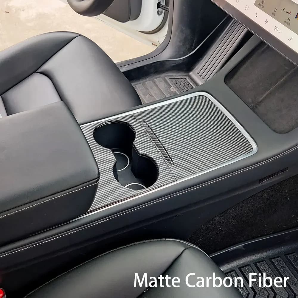 Car Central Control Carbon Fiber ABS Panel Protective Stickers Patch For Tesla Model 3 Y 21-23