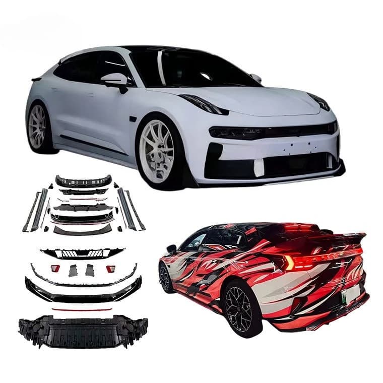 High Quality Auto FR Bumper Lip Side Skirt Spoiler Bodykit for Geely Zeekr 001 2024-2026Years Body Kit Front Lip Rear Lip