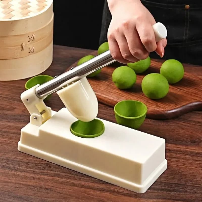 Hand Press Sweet Green Rice Balls Skin Molds Oval Efficient Dumpling Skin Wrapper Mold Labor-saving Lengthen Handle