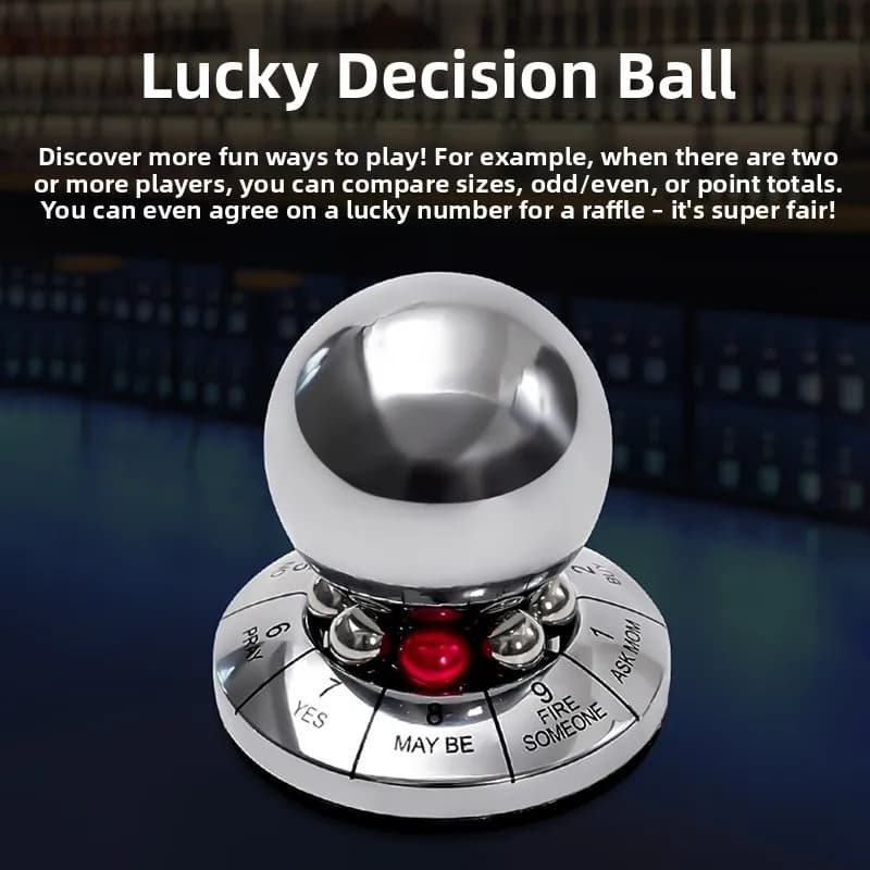 Rotating Lucky Decision Ball Zinc Alloy Metal Fate Selector Desktop Ornament Souvenir