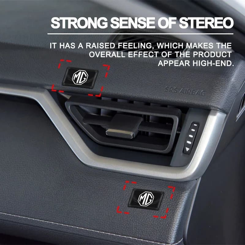 3D Resin Steering Wheel Emblem Decal Set Of 10 For MG HS MG5 MG6 ZS MG7 MG3 GT MG4 EV Pilot Interior Styling Sticker