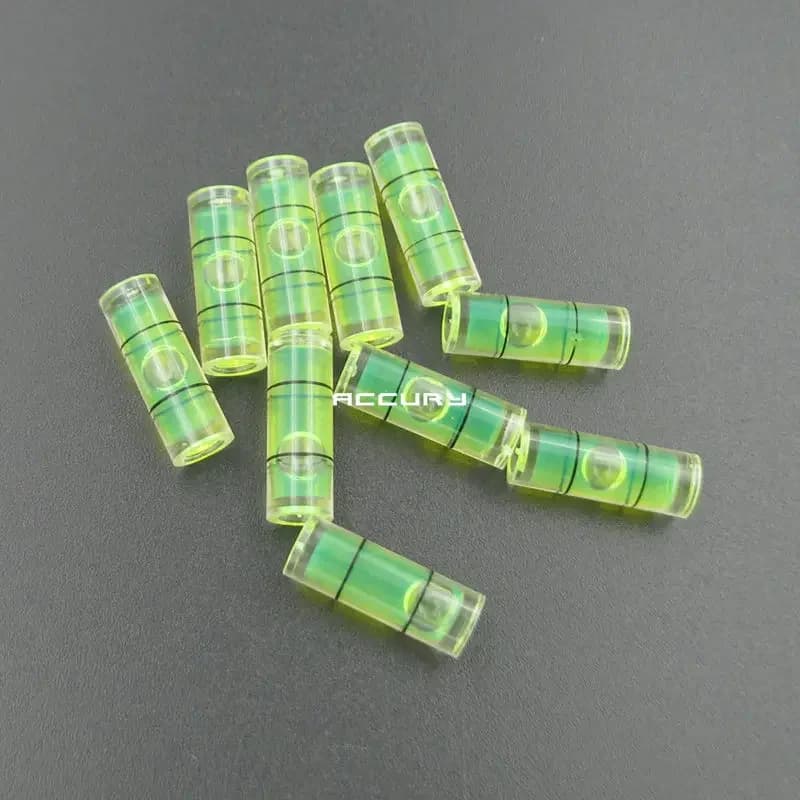 100pcs 6.5*18mm Plastic circular bubble level surface level spirit level round for Photo Frame