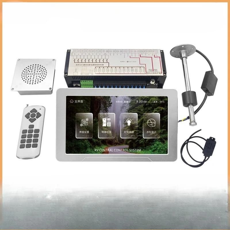 RV touch screen control LCD screen 7 inch 10 inch offline voice control remote control