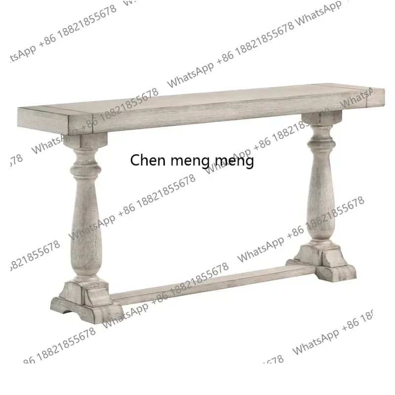 FLog entrance table retro and old solid wood entrance table aisle living room sofa back against the wall decorative long table