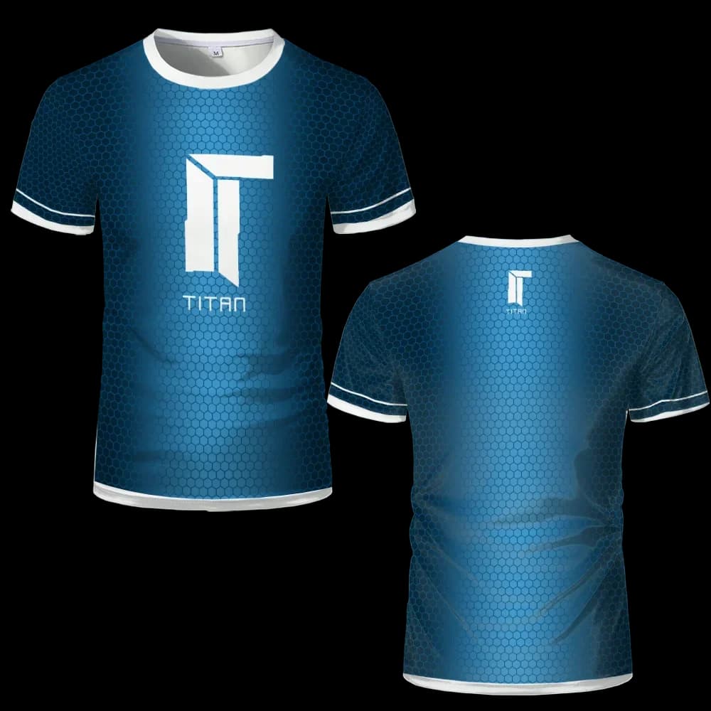 CSGO Titan Esports Club Jerseys Fans Commemorative Breathable Casual O Neck T-shirt For Men And Women CS2 Pro League Uniforms