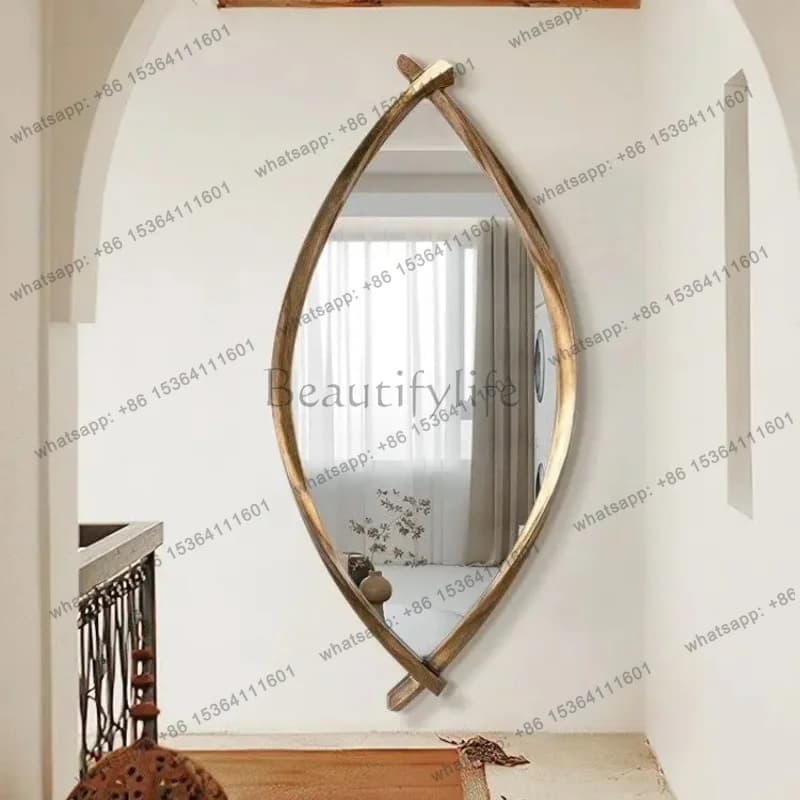 YJ Personalized and creative full-body full-length mirror American light luxury entrance artistic sense wall hanging fashion