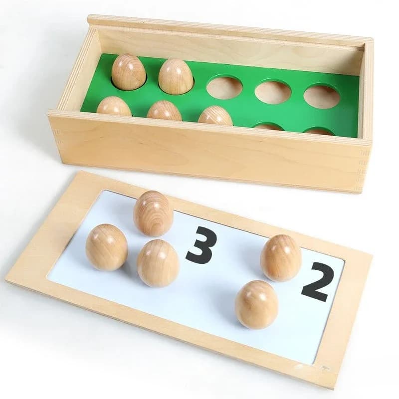 Children's Early Education Math Enlightenment Matching Puzzle 1-10 Numbers Paired Wooden Toys