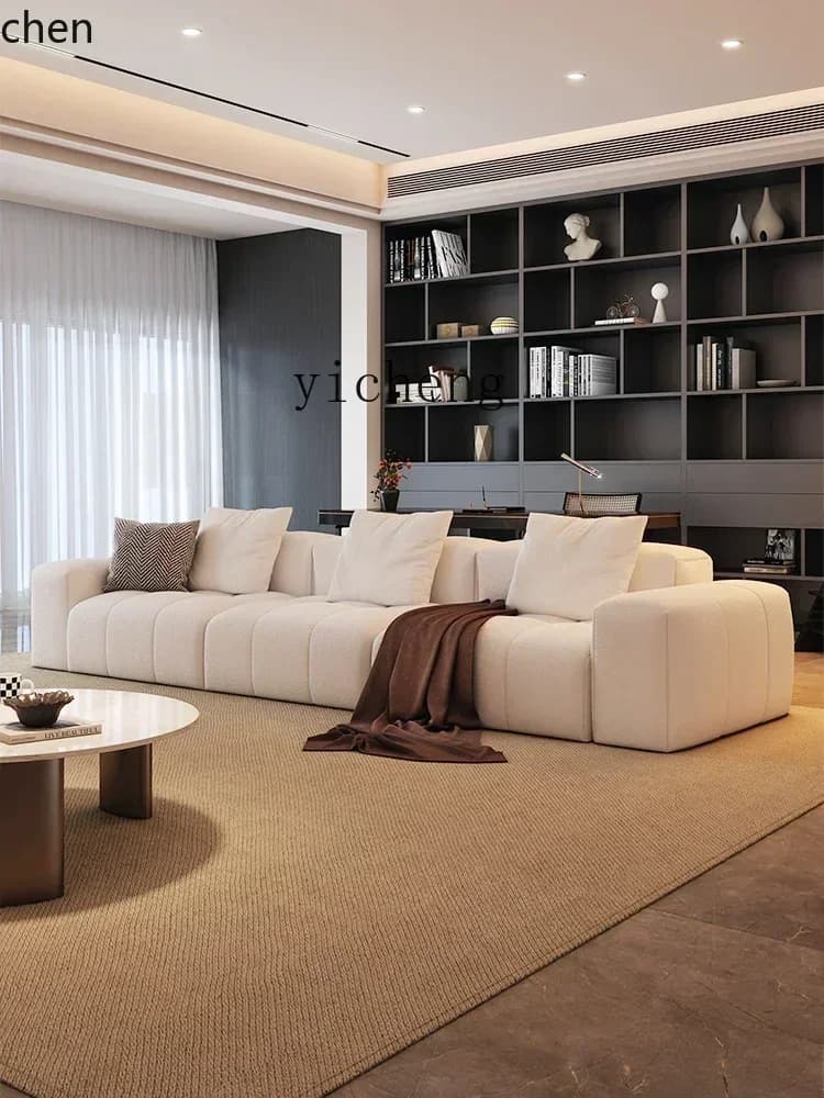 DSA Module Sofa Large Flat Floor Living Room Straight Row Cat Scratch Fabric Corner Combination Sofa