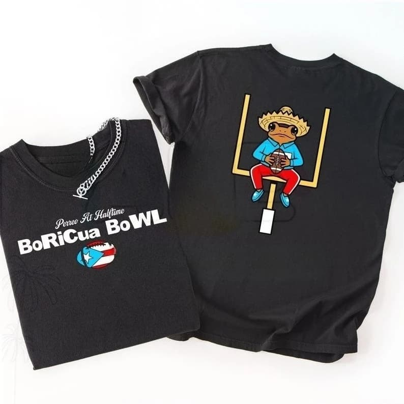 Puerto Rico Boricua Bunny Football Halftime Concert Comfort  Acho PR Es Otra Cosa Perreo Street Fashion Regular Loose T-Shirt